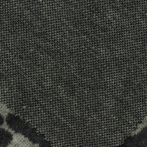 Dark Grey Zebra Interlock Knit, Cotton-Poly