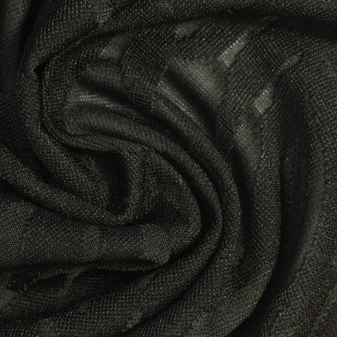 Dark Grey Tone-on-Tone Animal Print Jacquard, Polyester