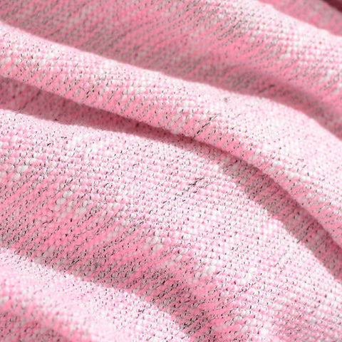 Pink Marl Chunky Knit, Cotton-Poly, 329 gsm