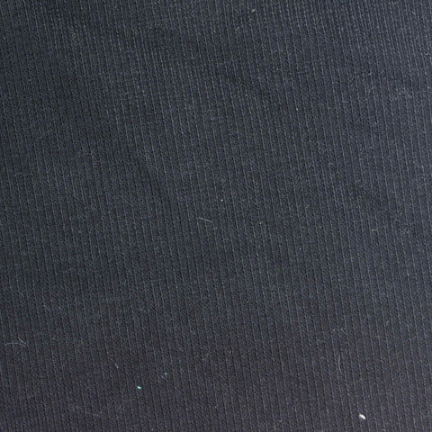 Cotton Stretch Rib Knit Fabric, 380 gsm, 120 cm — Navy