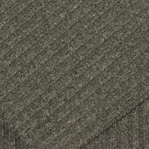 Heathered Grey Marl Rib Knit, Poly-Viscose, 255 gsm, 145 cm