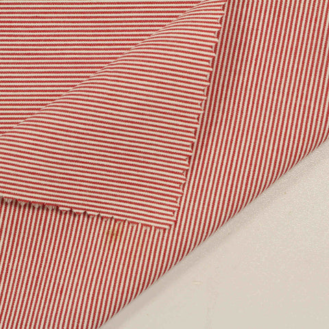 Red Horizontal-Stripe Woven, Cotton
