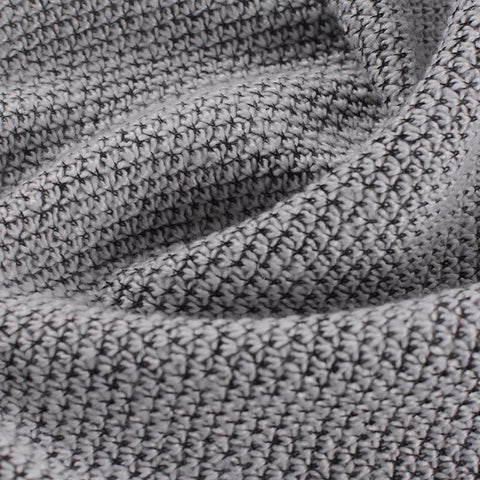Grey Marl Interlock Knit, Polyester, 327 gsm