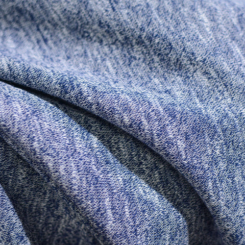 Blue Marl Chunky Knit, Cotton-Poly, 140 gsm