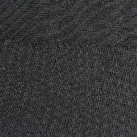 Polyester Acrylic Stretch Jersey Knit Fabric, 190 gsm, 153 cm — Black