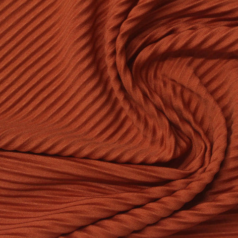 Rust Textured Plissé, Polyester
