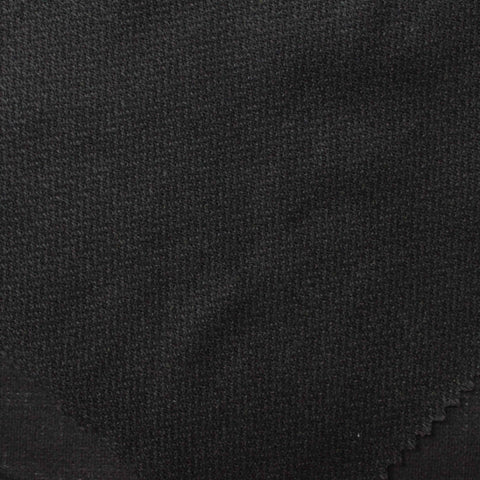 Polyester Viscose Blend Mesh Fabric, 190 gsm, 160 cm — Black
