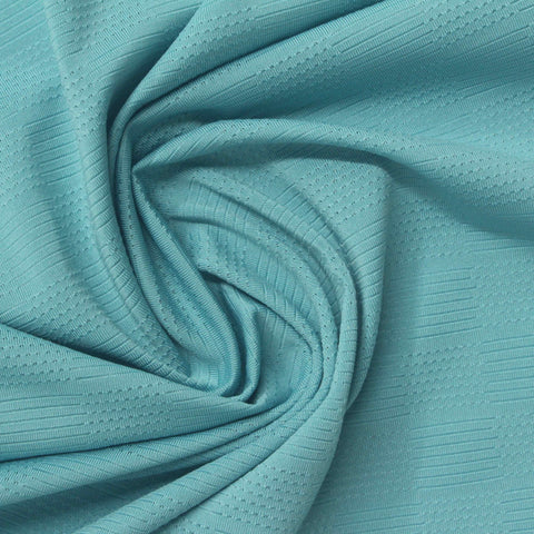 Turquoise Textured Jersey Knit, Polyester