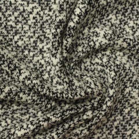 Black Marl Chunky Knit, Cotton-Poly, 172 gsm, 182 cm