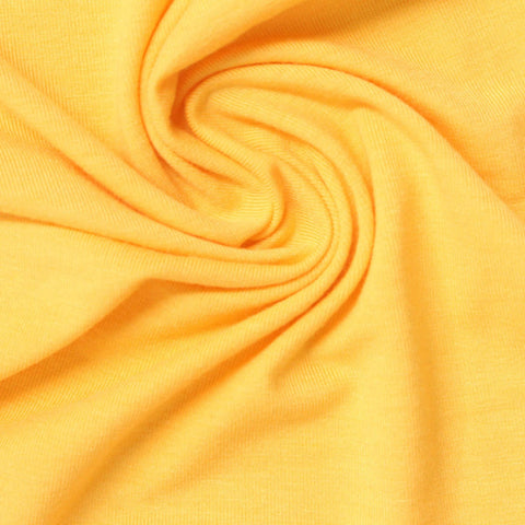 Polyester Viscose Stretch Jersey Knit Fabric, 150 gsm — Yellow