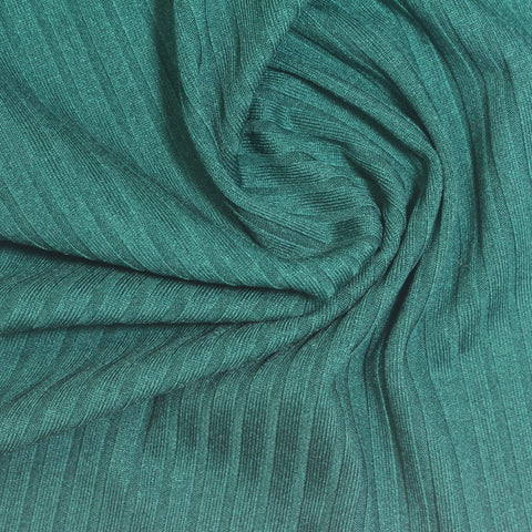 Teal Rib Knit, Polyester