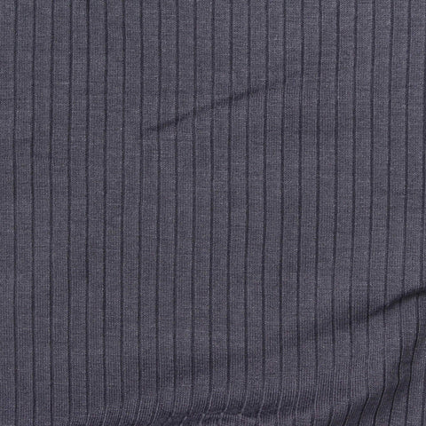 Charcoal Rib Knit, Viscose