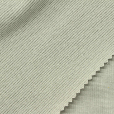Pale Grey Textured Rib Knit, Cotton
