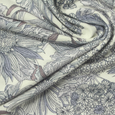 Viscose Stretch Jersey Knit Fabric, 190 gsm, 160 cm — White, ref EF-249662