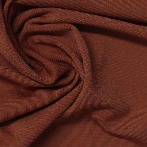 Polyester Stretch ITY Knit Fabric, 227 gsm, 170 cm — Brown