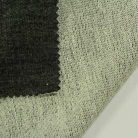 Dark Green Marl French Terry, Poly-Cotton, 260 gsm