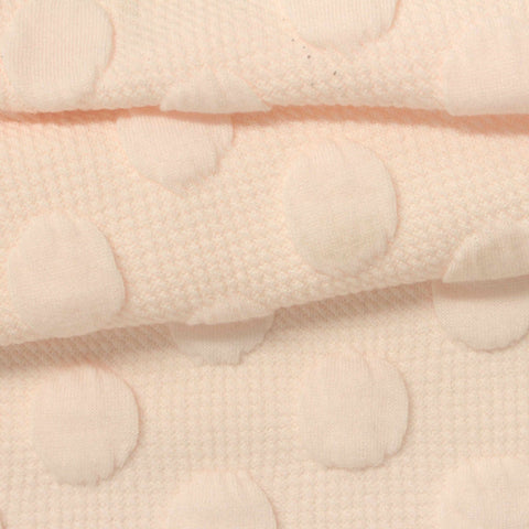 Pale Beige Polka-Dot Jacquard, Polyester