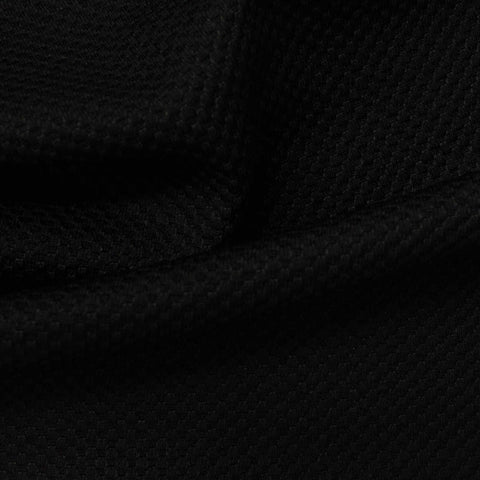 Black Grid Waffle Knit, Polyester