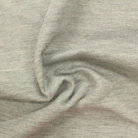Light Grey Marl Scuba Knit, Poly-Cotton, 253 gsm