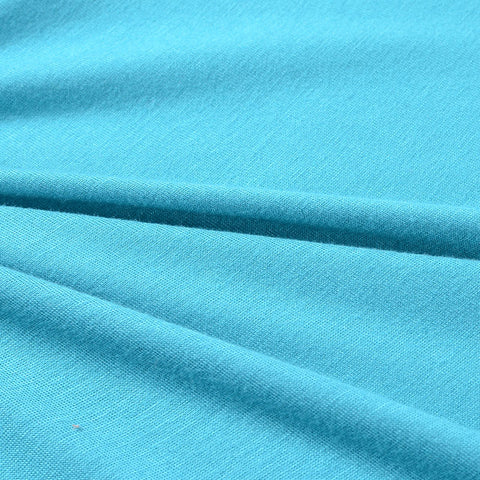 Viscose Stretch Jersey Knit Fabric, 206 gsm, 165 cm — Blue