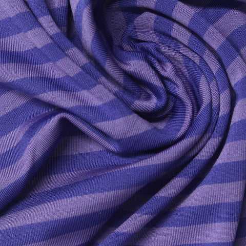 Purple Horizontal-Stripe Jersey Knit, Polyester, 160 gsm