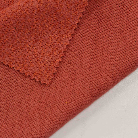 Jacquard Polyester Viscose Knit Fabric, 320 gsm, 155 cm — Red