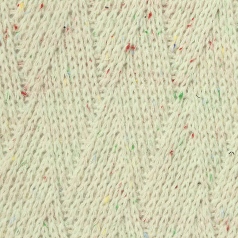 Cream Marl Pointelle Knit, Polyester, 420 gsm
