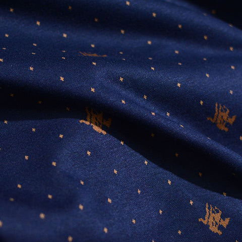 Brown Birds Jacquard, Poly-Viscose