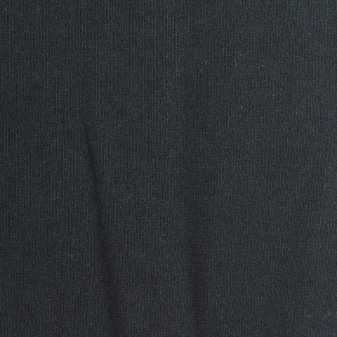Brushed Cotton Polyester French Terry Fabric, 259 gsm, 195 cm — Black
