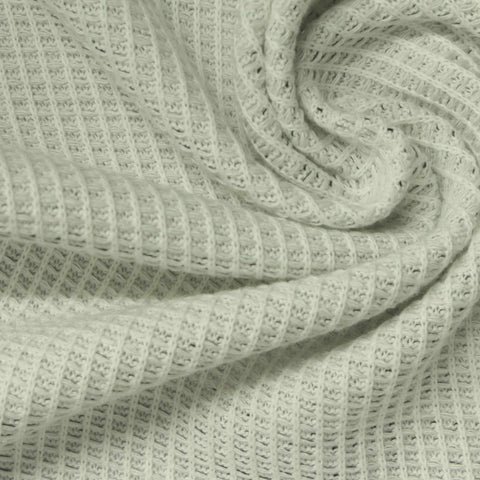 Light Grey Marl Rib Knit, Poly-Cotton, 290 gsm