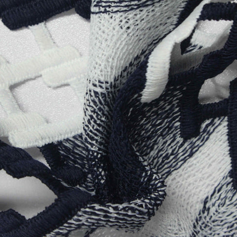 White Geometric Jacquard, Polyester