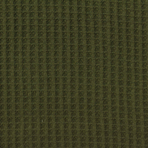 Cotton Tencel Lyocell Waffle Knit Fabric, 260 gsm, 125 cm — Green
