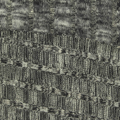 Grey Textured Jacquard, Viscose-Poly