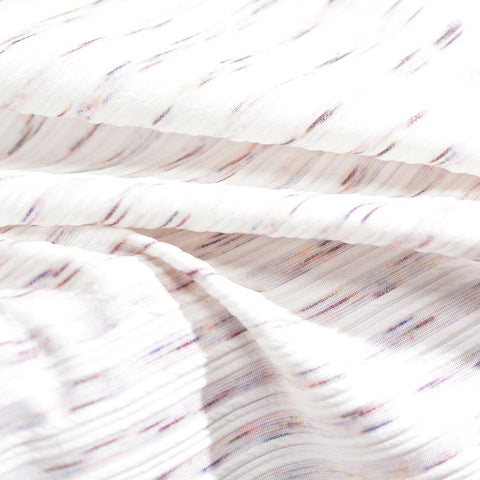 White Marl Knit, Polyester, 195 gsm