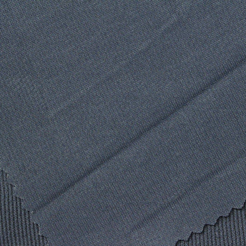 Dark Blue Marl Rib Knit, Polyester, 290 gsm
