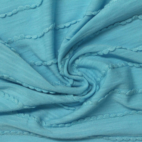 Blue Lines Jacquard, Poly-Viscose, 210 gsm