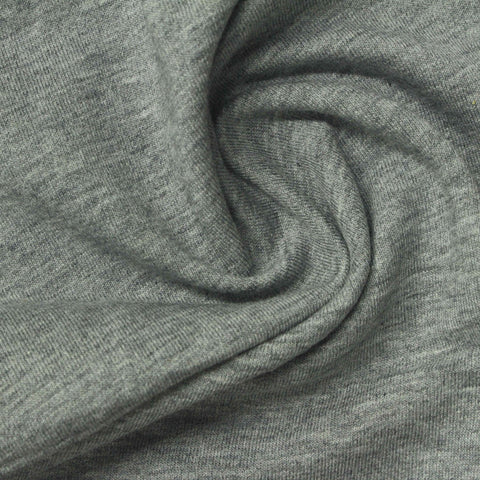 Grey Marl French Terry, Cotton, 220 gsm