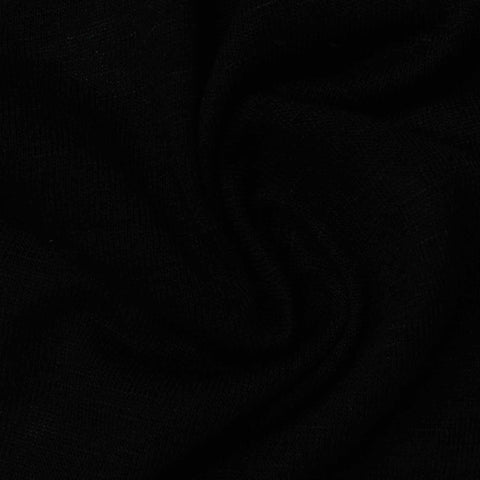 Slub 100% Viscose Jersey Knit Fabric, 152 gsm — Black