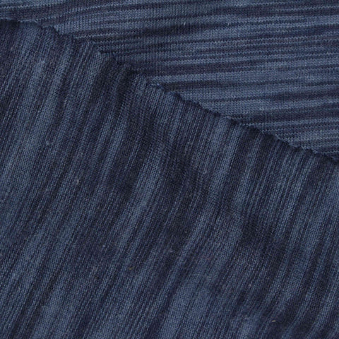 Dark Blue Marl Jersey Knit, Poly-Cotton, 135 gsm
