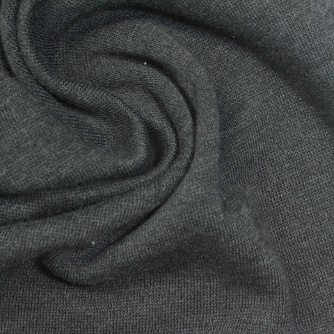 Brushed Cotton Polyester French Terry Fabric, 200 gsm, 140 cm — Grey