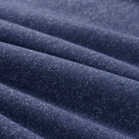 Blue Marl French Terry, Cotton-Poly, 280 gsm