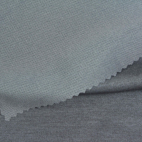 Heather Grey Marl Interlock Knit, Polyester, 175 gsm