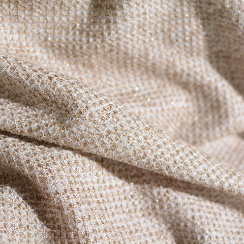 Jacquard Acrylic Cotton Blend Interlock Knit Fabric, 178 gsm, 150 cm — Grey