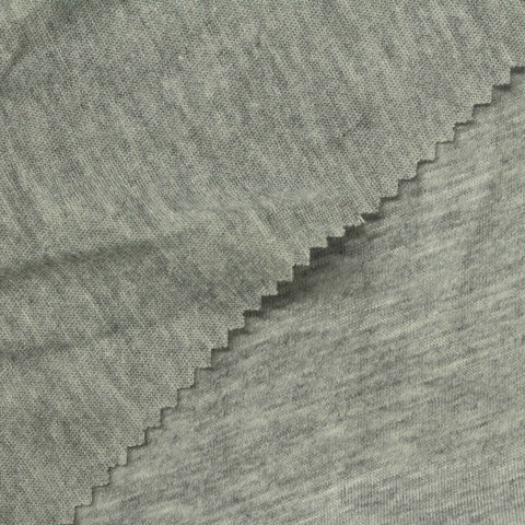Heather Grey Marl Jersey Knit, Polyester, 140 gsm