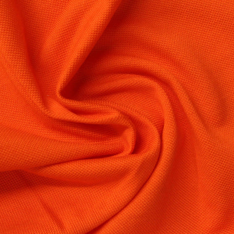 100% Cotton Piqué Knit Fabric, 175 gsm, 175 cm — Orange
