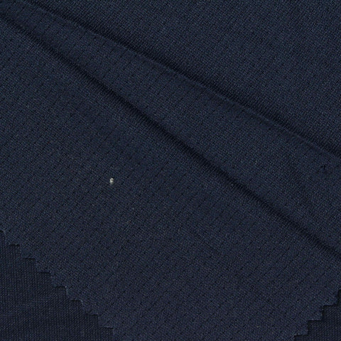 Navy Tone-on-Tone Square Interlock Knit, Polyester