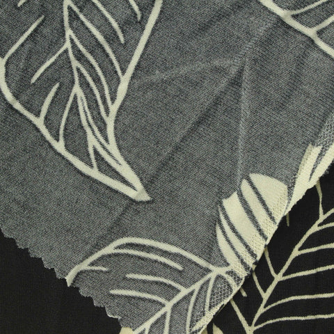 Black Leaves Knit, Polyester