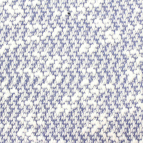 Blue Check Chunky Knit, Cotton-Poly