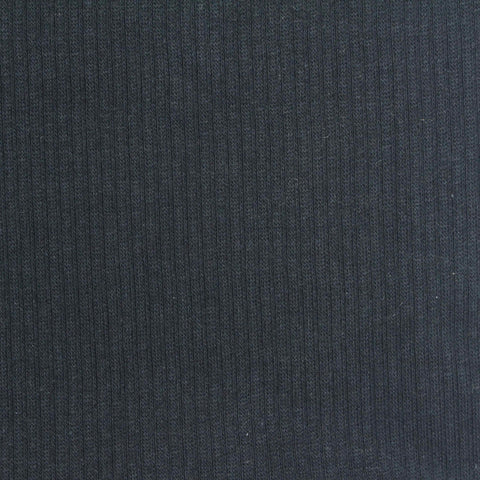 Charcoal Ribbed Rib Knit, Cotton-Poly