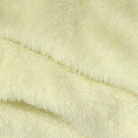Pale Yellow Plush Sherpa Fleece, Polyester